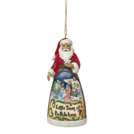 Lapland Santa & Little Town  *- Set van 2 Jim Shore Hanging Ornaments retired