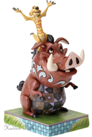 Lion King TIMON & PUMBA - SIMBA H18cm Set van 2 Jim Shore beelden *