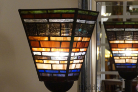 8117 * Tafellamp Uplight Tiffany H39cm 13x13cm Industrialk