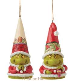 Grinch Gnome Hands Clenched & Ornament - Set van 2 Jim Shore Hanging Ornaments