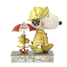 SNOOPY & WOODSTOCK Friends Through Rain Or Shine H 14cm Jim Shore 4055654 retired item from 2016