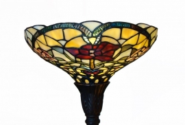 5372 * Vloerlamp H175cm met Tiffany kap Ø34cm