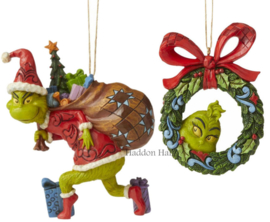 Grinch Set van 2 Hanging Ornament - Jim Shore retired