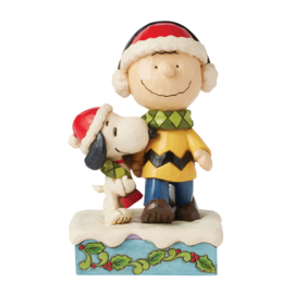 Snoopy & Charlie Brown "Bundled in Friendship" H15cm Jim Shore 6017237