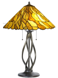 8444 Tafellamp Salsa H78cm met Tiffany kap Ø50cm Jade