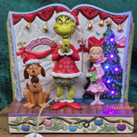 Grinch LED Storybook H 16cm Jim Shore 6017056FE , gesigneerd en genummerd