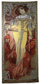 Alphonse Mucha "Herfst" Wandkleed 100x46cm  Gobelin Geweven