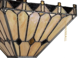 5452 Plafonniere Tiffany 23x23cm Latte