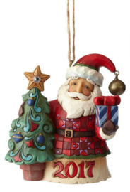 Crystal Santa Dated 2017 H11cm Hangin Ornament   4059001
