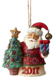 Crystal Santa Dated 2017 H11cm Hangin Ornament   4059001 retired *