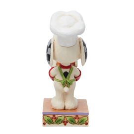 Christmas Creation Snoopy with Gingerbread House Pers. Pose , 13cm Jim Shore 6013045 peanuts, retired