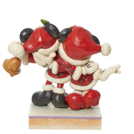 Mickey and Minnie Mouse Santa "Jingle Bells" H15cm Jim Shore 6013058 , retired, laatste exemplaren *