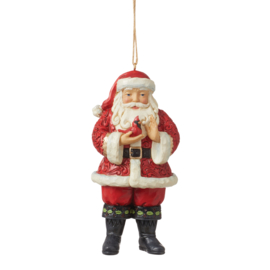 Santa with Cardinal Hanging Ornament * H12cm Jim Shore 6012972 retired