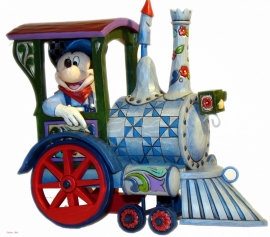 MICKEY "All Aboard!" H18cm Jim Shore, retired item uit 2012, uitverkocht