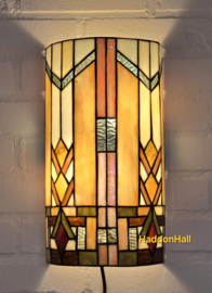 9907 * Wandlamp Tiffany H35cm B17cm Cilinder model Durban