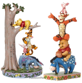 Winnie The Pooh 95 Years  -  Set van 3 beelden  all 3 retired , last sets left *