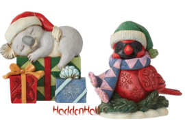 Koala Bear & Cardinal - Set van 2 Christmas Mini Figurines retired