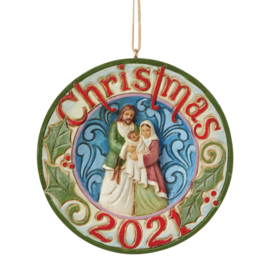 Holy Family Ornament Dated 2021 H7,5cm Jim Shore 6009193 * Retired