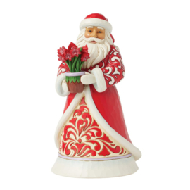 Santa with Blooming Amaryllis "Blooms of the Season Jim Shore 6017005