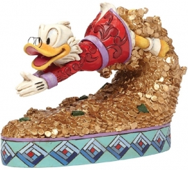 UNCLE SCROOGE - DAGOBERT "Treasure Dive" H12,5cm Jim Shore 4046055 * aanbieding, op voorraad