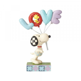 Snoopy with LOVE Balloon H19cm JIm Shore 6001291 . retired , laatste exemplaren