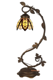 8119 Bureaulamp H53cm met Tiffany kap Ø15cm Flow Souplesse