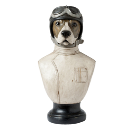 Hond Bust H51cm Vliegenier Piloot Pilot , laatste exemplaren.