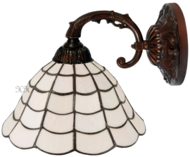 5935 8829 Wandlamp Bruin met Tiffany kap Ø25cm Art Deco Paris