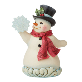 Winter Wonder Snowman Holding Snowflake H14,5cm Jim Shore 6009486 *