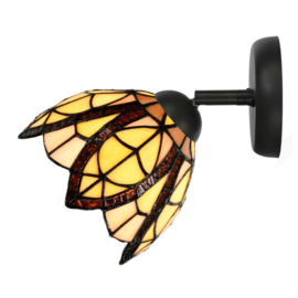 8119 *Wandlamp Spot met Tiffany kap Ø15cm Flow Souplesse