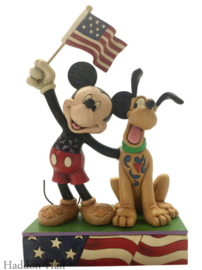 Mickey & Pluto Patriotes H15cm Jim Shore