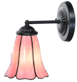 8187 * Wandlamp Moonlight met Tiffany kap Ø15cm Liseron Pink