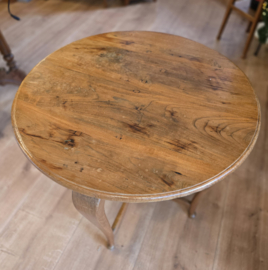 Verandatafel H72cm Ø77cm Massief Teakhout Ca. 1925