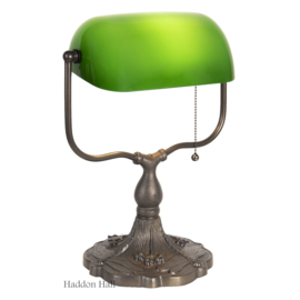 1144GR * Bureaulamp Libelle met Glazen kap Groen