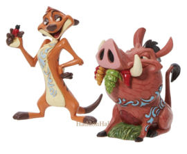 Liong King - Timon & Pumbaa - Set van 2 Jim Shore Mini Figurines