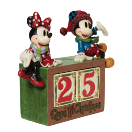 Mickey & Minnie The Christmas Countdown Calendar  * H18cm  Jim Shore 6013057, eind augustus