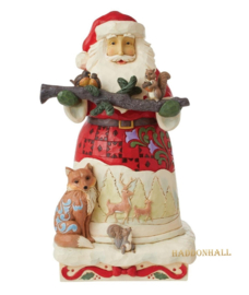 Santa with Animal Statue  45cm Jim Shore 6012024 signed by Jim Shore  laatste exemplaren *