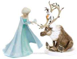 f Elsa Princess  & Sven & Olaf  Set van 2  English Ladies Figurines