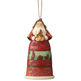 Santa 12 Days of Christmas Hanging Ornament H12cm Jim Shore 6004300 * retired