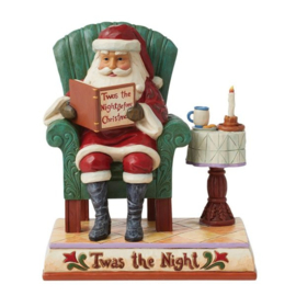TWAS The Night Before Christmas Santa Reading H18cm Jim Shore 6008304