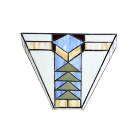 7854 'Wandlamp Tiffany B25cm Schelpmodel Pyramide