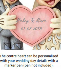 MICKEY & MINNIE "Two Souls, One Heart " Wedding pair H 17cm Jim Shore 4059748 *