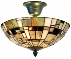 5348 96 * Plafonniere Tiffany Ø30cm Art Deco Green plafondlamp