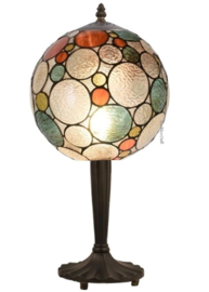 8186 * Tafellamp H46cm met Tiffany kap Ø25cm Endless