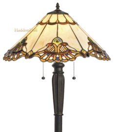 201082 * Vloerlamp H160cm met Tiffany kap Ø50 Seashell Cream