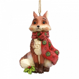 Festively Foxy 11cm * Hanging Ornament Jim Shore Winter Wonderland Fox 6006610 retired