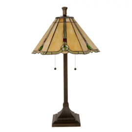 6367 Tafellamp H67cm met Tiffany kap Ø40cm Shining Sun