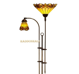 5718  Vloerlamp met 2 Tiffany kappen Ø26cm