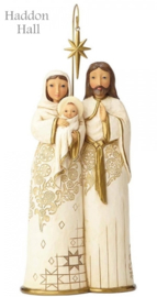 Behold & Believe  H28cm Jim Shore Golden Garland Holy Family uit 2017 retired * laatste exemplaren