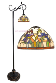 Y10392 * Vloerlamp H152 met Tiffany kap Ø25cm Papillons